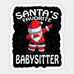 Santas Favorite Babysitter Christmas Sticker